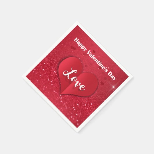 Valentijnsdag Papier voor hartverscheuring Napkin Servet (Hoek)