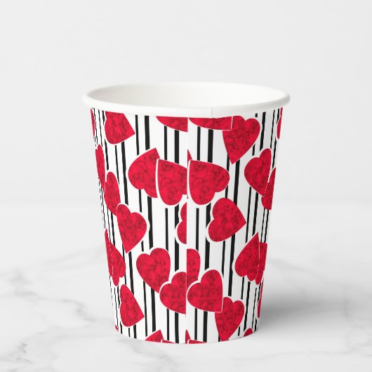 Valentijnsdag Papieren Bekers (Rechts)
