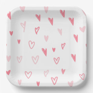 Valentijnsdag Papieren Borden Bordje