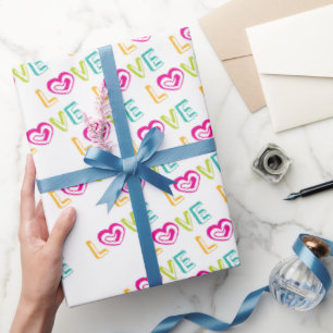 Valentijnsdag — Papieren liefdesharten ompakken Cadeaupapier