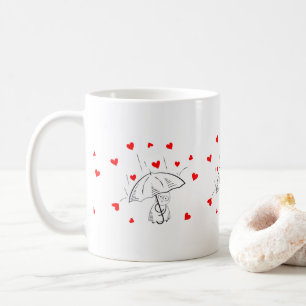 Valentijnsdag Paraplu Rode Harten Mokken