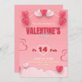 Valentijnsdag Partij Kaart (Voorkant / Achterkant)