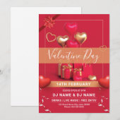 Valentijnsdag Party Flyer-Sjabloon Kaart (Voorkant / Achterkant)