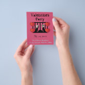 Valentijnsdag Party gevangene Flyer (Hand)