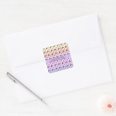 Valentijnsdag Party Hearts Rainbow Pattern Vierkante Sticker (Envelop)
