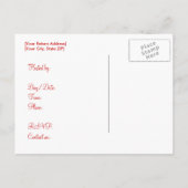 Valentijnsdag Party Invitation Briefkaart (Achterkant)