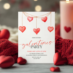 Valentijnsdag Party Invitation, Galentines Day Kaart