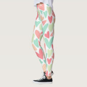 Valentijnsdag Pastel Hearts Leggings (Links)