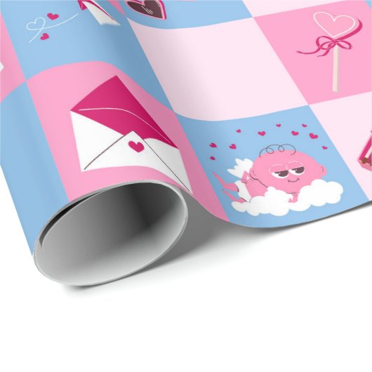 Valentijnsdag patroon cadeaupapier (Rol Hoek)