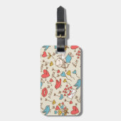 Valentijnsdag Patroon met Cupid Bagagelabel (Voorkant verticaal)