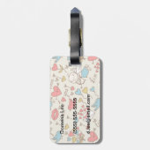 Valentijnsdag Patroon met Cupid Bagagelabel (Achterkant verticaal)