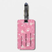 Valentijnsdag Patroon met Cupid Bagagelabel (Achterkant verticaal)