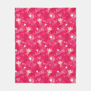 Valentijnsdag Patroon met Cupid Fleece Deken