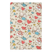 Valentijnsdag Patroon met Cupid Mini Klembord (Achterkant)