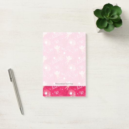 Valentijnsdag Patroon met Cupid Post-it® Notes (Kantoor)
