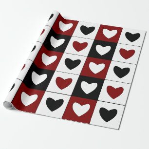 Valentijnsdag Pattern Happy Hearts Pattern Cadeaupapier