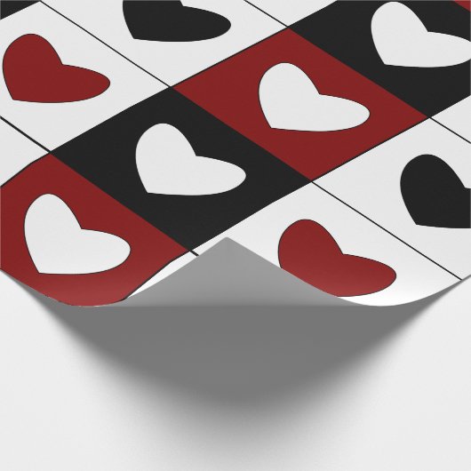 Valentijnsdag Pattern Happy Hearts Pattern Cadeaupapier (Hoek)