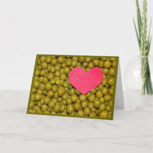 Valentijnsdag "Peas be My Valentijn" Feestdagen Kaart