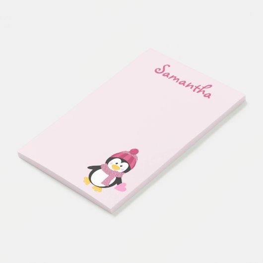 Valentijnsdag Penguin Post-it® Notes (Schuin)