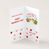 Valentijnsdag Personaliseer tekst van de docent 25 Kaart (Binnen)