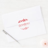 Valentijnsdag Persoonlijk Koppel Ronde Sticker (Envelop)