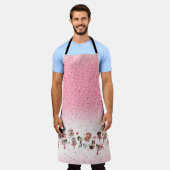 Valentijnsdag Pink Kitchen Craft Apron Schort (Gedragen)