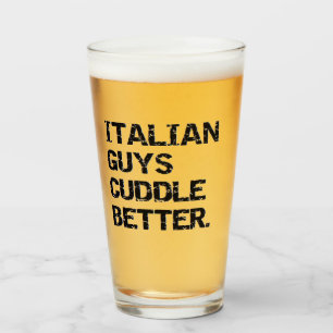 Valentijnsdag Pint italiaanse jongens Beer Glas