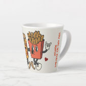 Valentijnsdag "Pizza en gefrituurde aardappelen Ma Latte Mok (Rechterhoek)