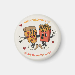 Valentijnsdag "Pizza en gefrituurde aardappelen Ma Magneet