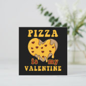Valentijnsdag Pizza Love Heart Relatie Kaart (Staand voorkant)