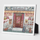 Valentijnsdag Pizza WinkelWaterverf Fotoplaat (Zijkant)