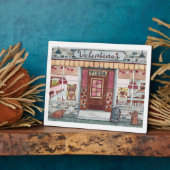 Valentijnsdag Pizza WinkelWaterverf Fotoplaat (Zijkant)