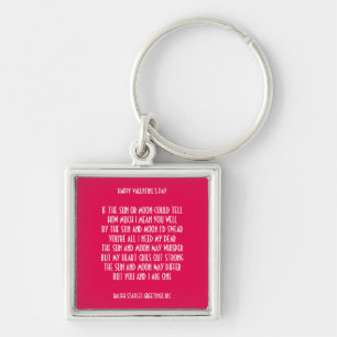 VALENTIJNSDAG POEM SLEUTELHANGER