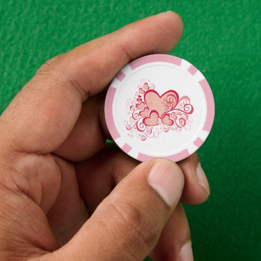 Valentijnsdag Poker Chips (Hand)