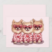 Valentijnsdag Pommeren Feestdagenkaart (Voorkant / Achterkant)