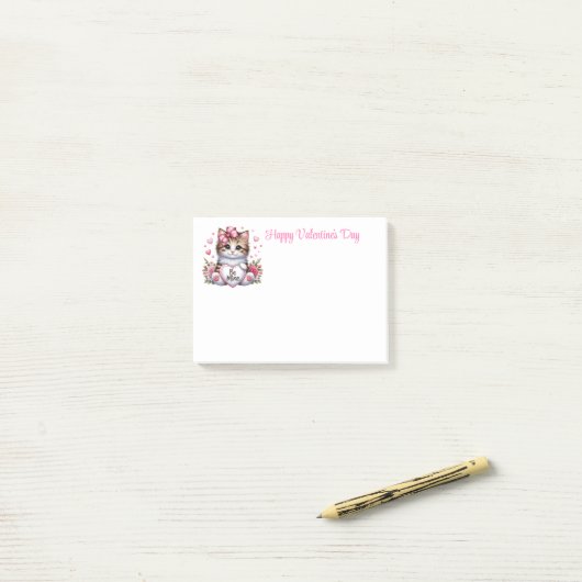 Valentijnsdag post-it® notes (Op bureau)