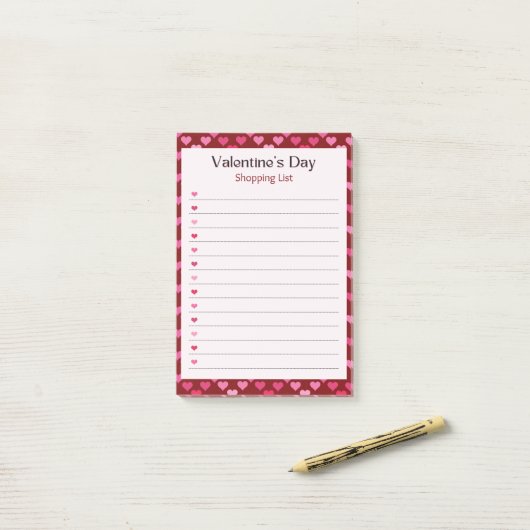 Valentijnsdag Post-it® Notes (Op bureau)