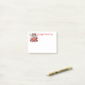 Valentijnsdag post-it® notes (Op bureau)