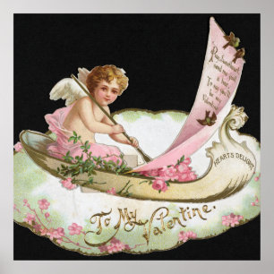 Valentijnsdag Poster met Angel Hearts