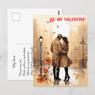 Valentijnsdag. Praat over je liefde! Briefkaart
