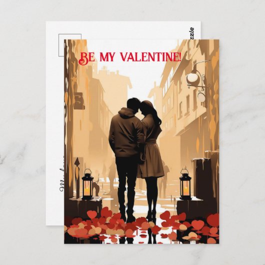 Valentijnsdag. Praat over je liefde! Briefkaart (Voorkant / Achterkant)