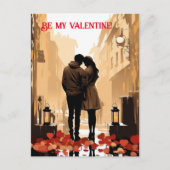 Valentijnsdag. Praat over je liefde! Briefkaart (Voorkant)