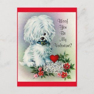 Valentijnsdag puppy Feestdagenkaart