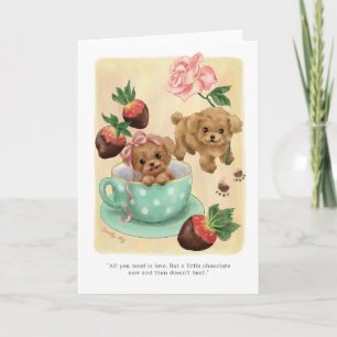 Valentijnsdag Puppy Liefde Kaart
