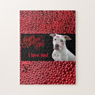 Valentijnsdag Puppy Liefde Legpuzzel