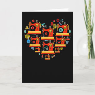 Valentijnsdag Quilten Naaien Naaister Dames Outfit Kaart