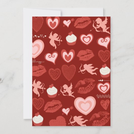 Valentijnsdag quinceanera uitnodigingen engel (Achterkant)