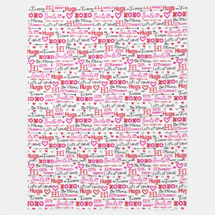 Valentijnsdag Quotes Woordcollage Fleece Deken