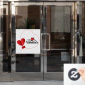 Valentijnsdag Raamsticker (Kantoordeur)