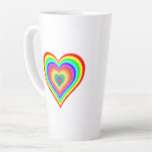 Valentijnsdag Rainbow Love Symbool-25543 Latte Mok (Linkerhoek)